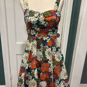 Vintage inspired Floral Print Sleeveless Dress, Eva Rose S